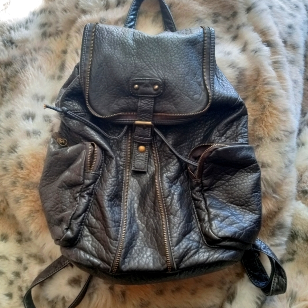 Under one sky faux pebble leather backpack